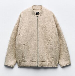 Zara Beige Bomber Jacket